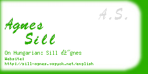 agnes sill business card